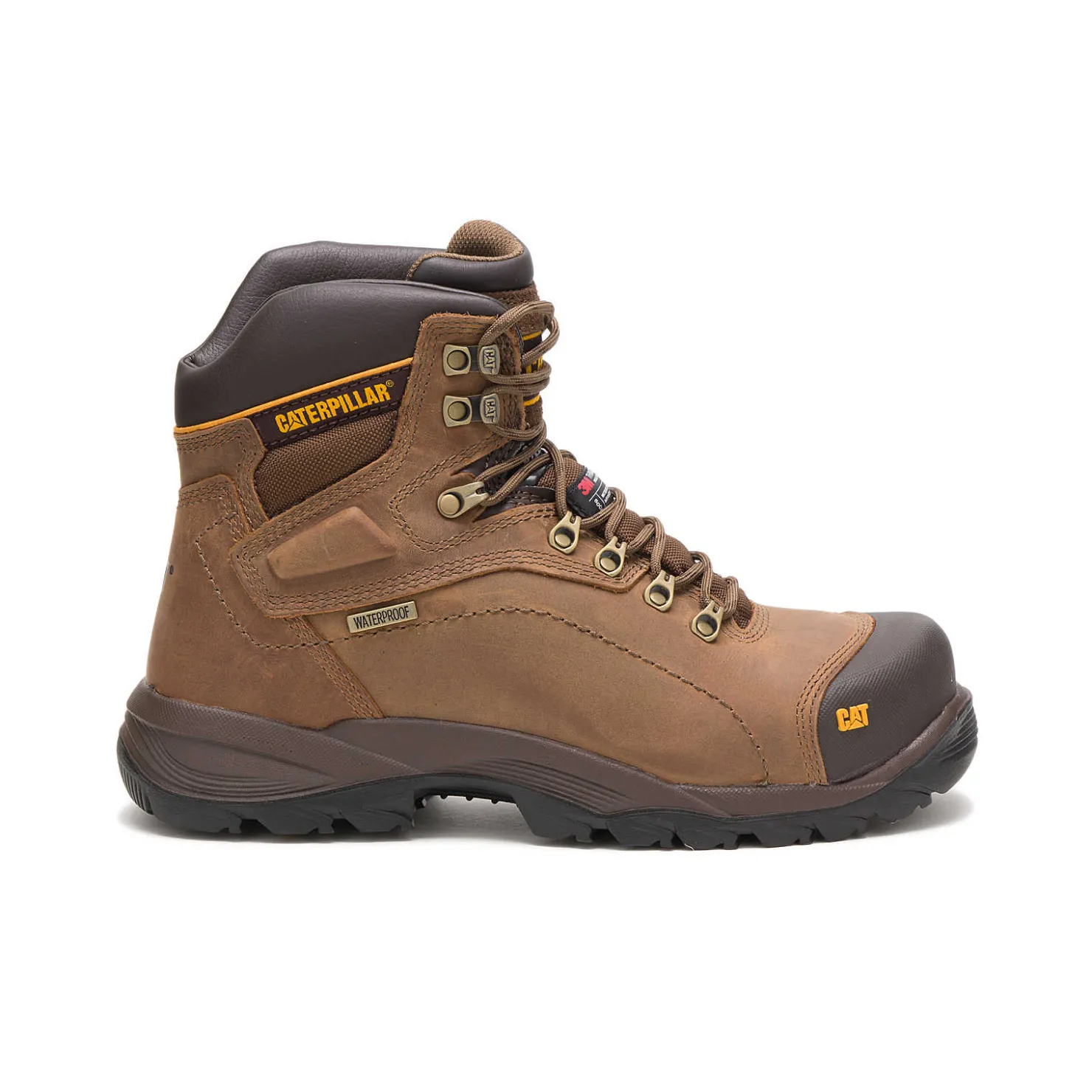 Cat Footwear Diagnostic Hi Waterproof Thinsulate™ Steel Toe Work Boot^ Slip Resistant | Waterproof