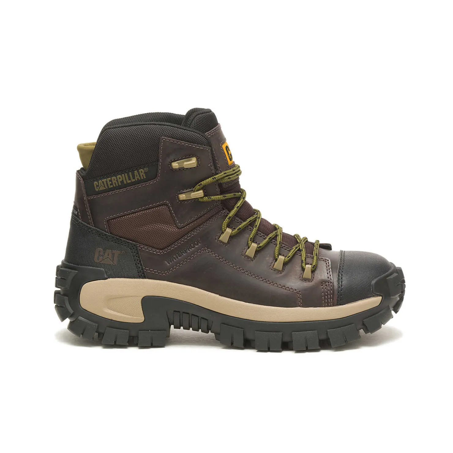 Cat Footwear Invader Hiker Waterproof Composite Toe Work Boot^ Lightweight | Slip Resistant