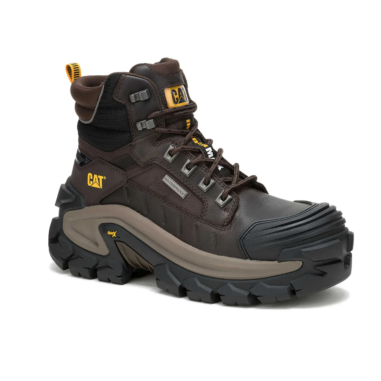 Cat Footwear Invader Max Waterproof Composite Toe Work Boot^ Slip Resistant | Waterproof