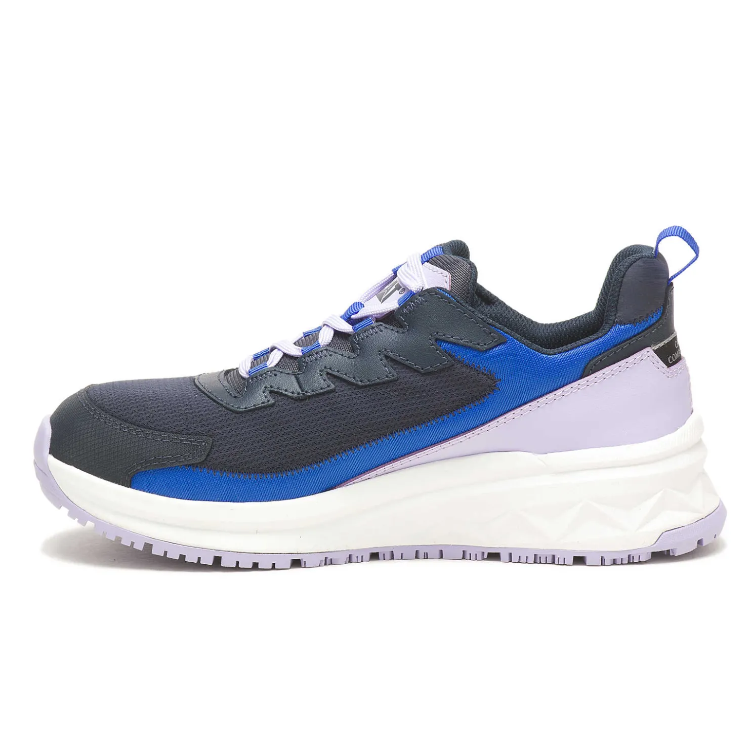 Scarpe da lavoro Donna CAT Runner: Design ergonomico con punta in carbonio ultraleggera, tecnologia antiscivolo e proprietà antistatiche per massima sicurezza nei movimenti dinamici.
